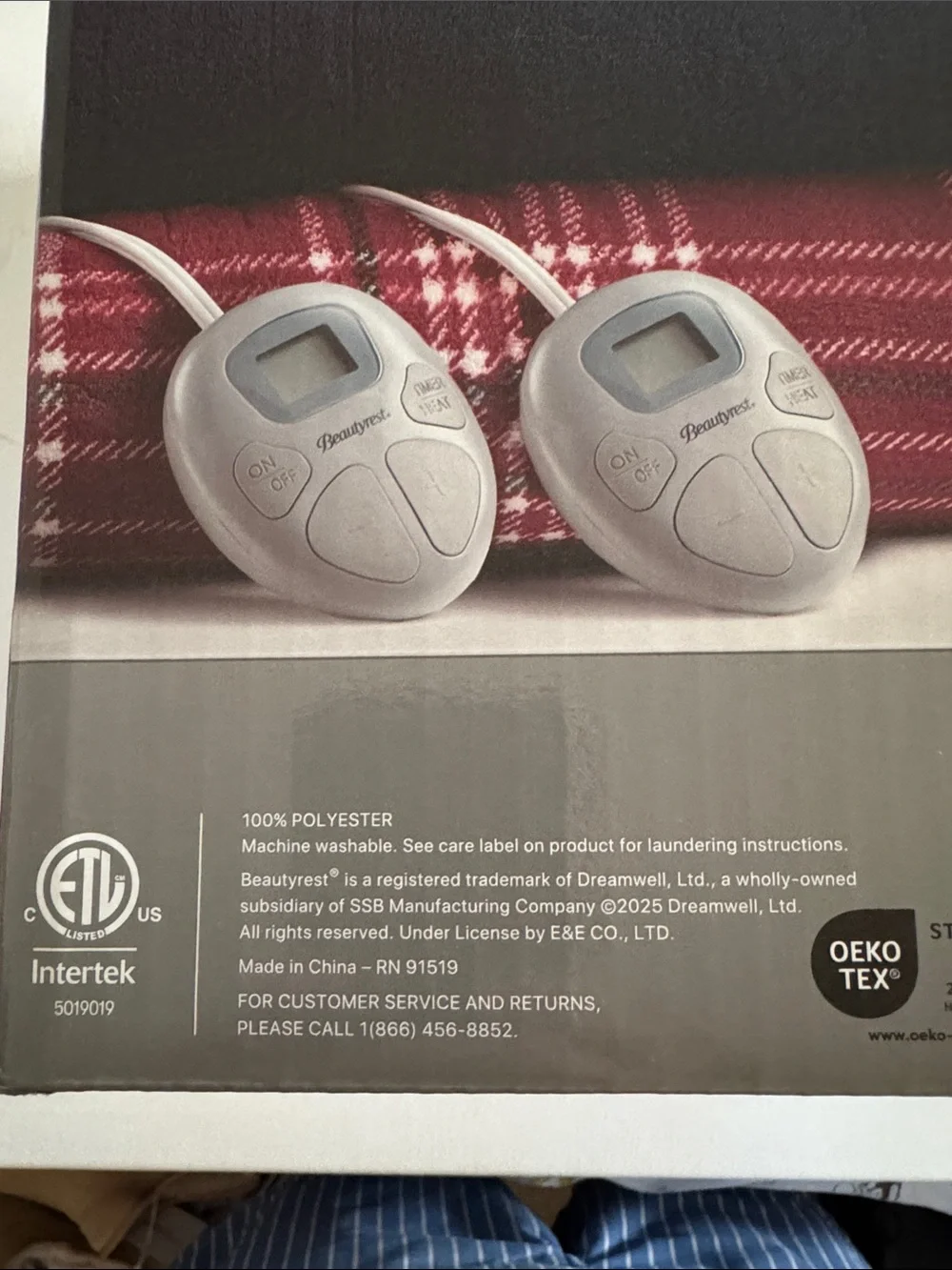 Heated Electric Blanket Queen Red Fleece Beautyrest